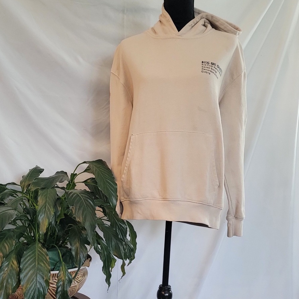 Kanye West Kid Cudi‎ Kids See Ghosts Hoodie Camp Flog Gnaw Tan Murakami 2018 L